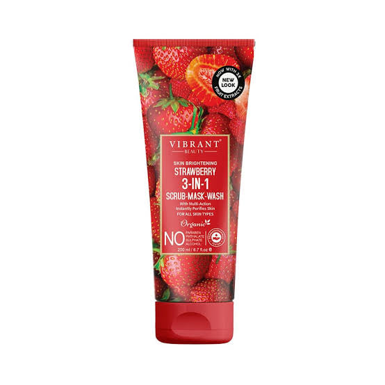 Vibrant Beauty Strawberry 3in1 Scrub-Mask-Wash (200ml)