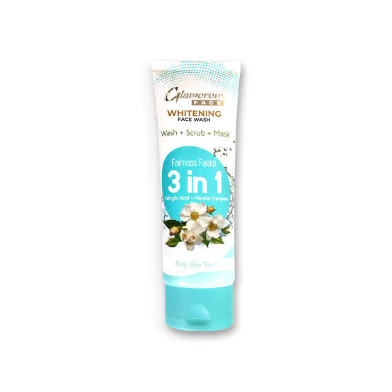 Glamorous Face Wash + Scrub +Mask Whitening 3 In 1 Face Wash 100gm