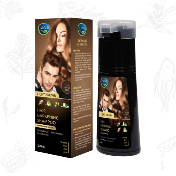 Luvvel hair color shampoo light Brown 200ml