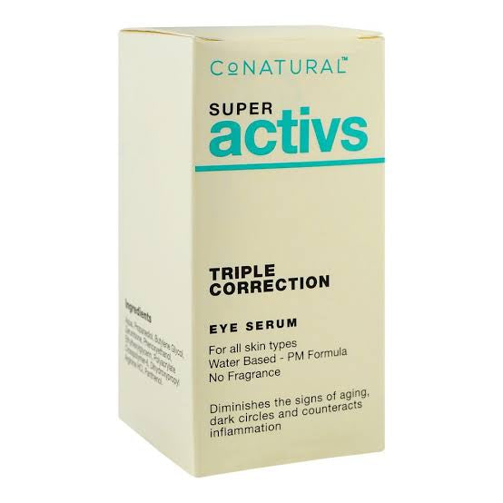 CoNatural Super Activs Triple Correction Eye Serum, For All Skin Types, 10ml