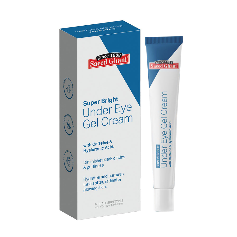 Saaed Ghani Super Bright Under Eye Gel Cream with hyaluronic acid & caffeine for dark circles&puffiness
