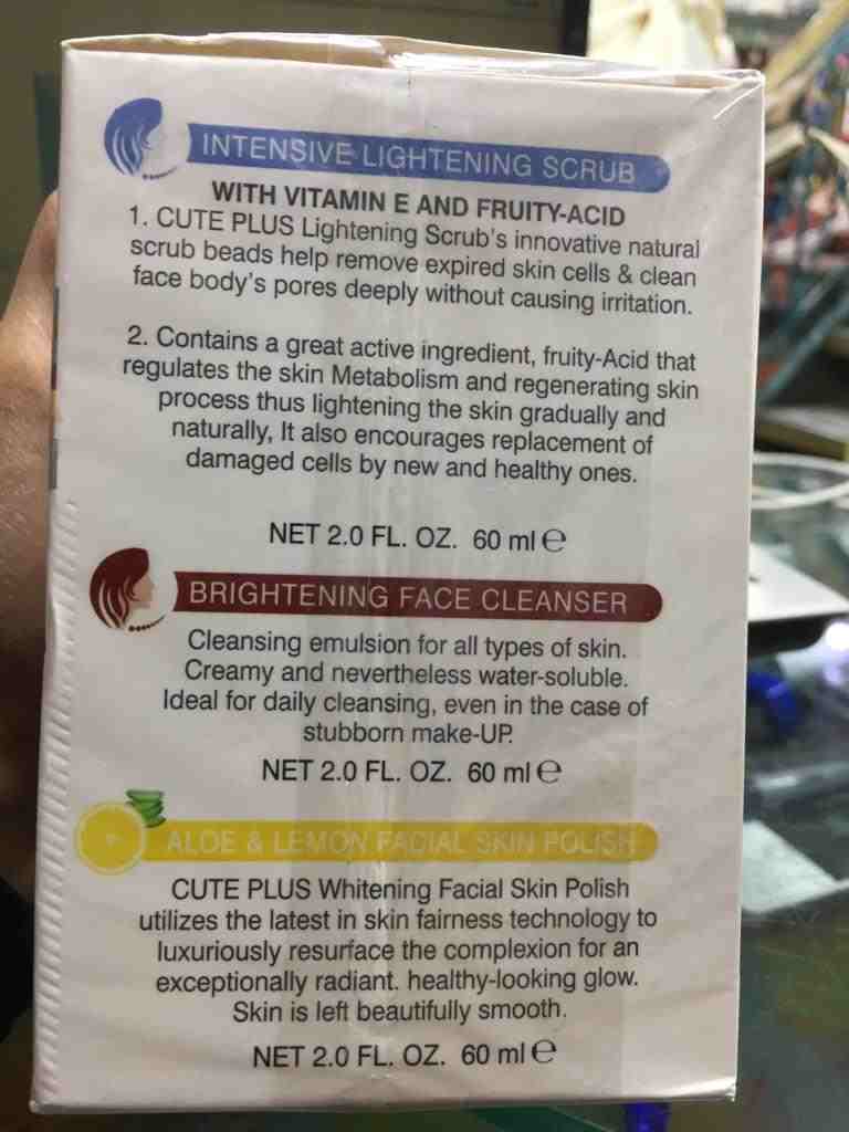 Cute Plus Whitening compact facial KIT (6 products 60ml each)