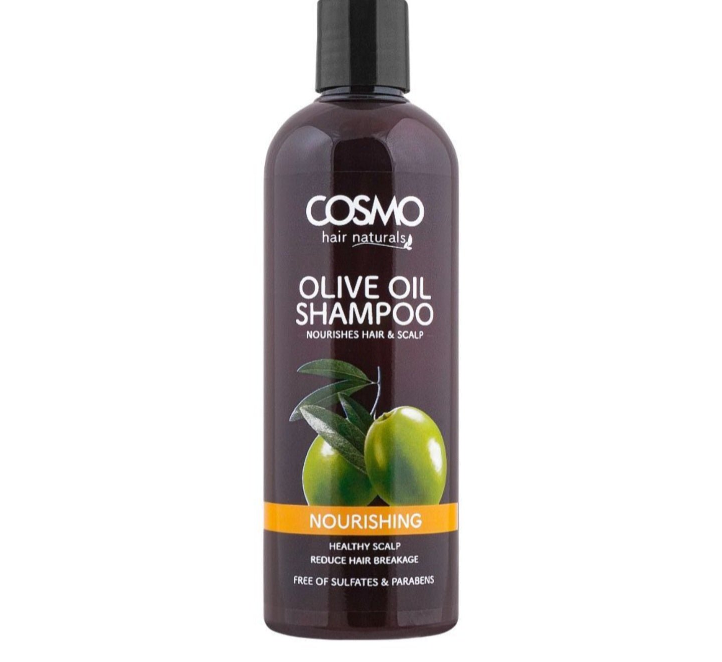 Cosmo Hair Naturals Nourishing Olive Oil Shampoo, Healthy Scalp, Reduces Hair Breakage, 480ml