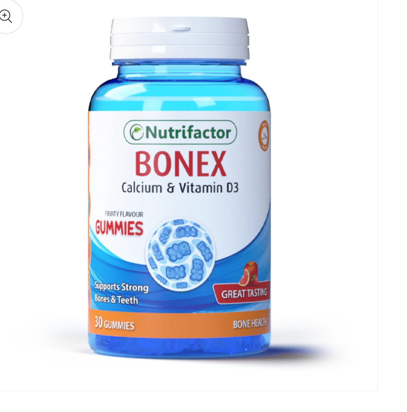Nutrifactor Bonex Calcium & VitaminD3 Gummies for strong Bones&Teeth 30Gummies