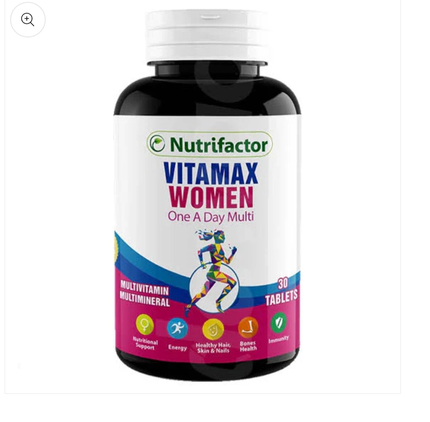 Nutrifactor Vitamax Women multiVitamin For Bones,Skin,Hair,Nails,immunity,energy30Tablets