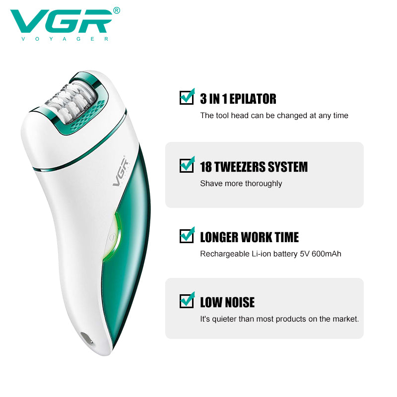 VGR 731 professional epilator 3in1