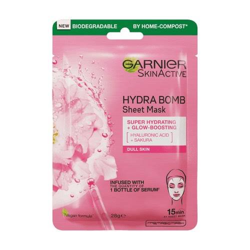 Garnier Hydra Bomb Hyaluronic Acid Sakura Brightening Sheet Mask 28gm