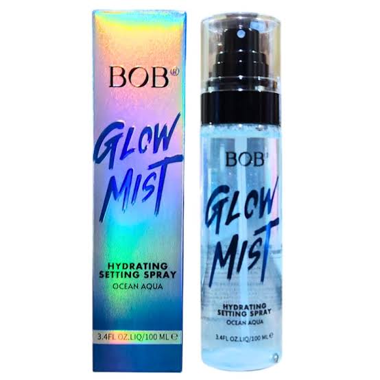 BOB glow mist hydrating setting spray ocean aqua flavour FIXER 100ml