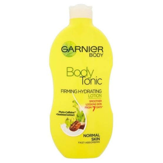 Garnier Body Tonic lotion Firming Body Lotion 400ml,Normal skin With g Phyto-Caffeine & Seaweed Extract, Skin Appears Toned & Firmer After 7 days, Hydrates & Smoothens Skin Texture, Fast Absorbing & Non-Greasy