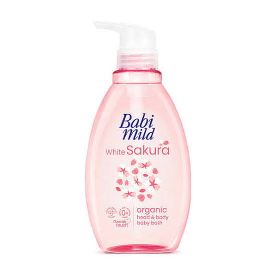 BABI MILD BABY BATH WHITE SAKURA 180 ML head to toe
