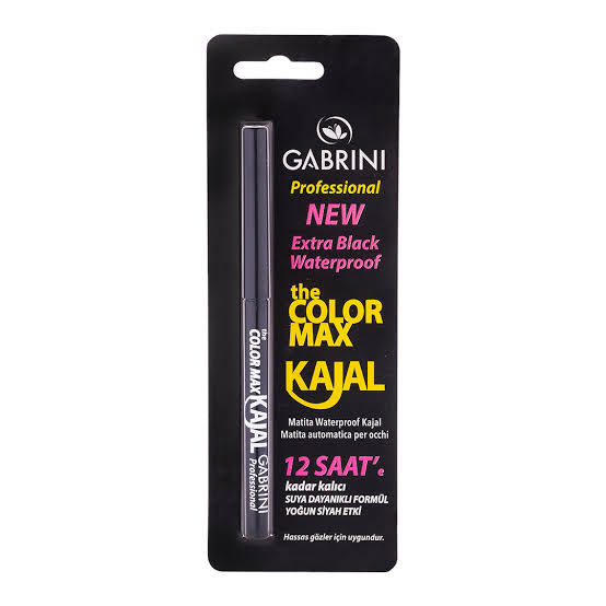 Gabrini extra Black WaterProof Color Max Eye kajal Pencil