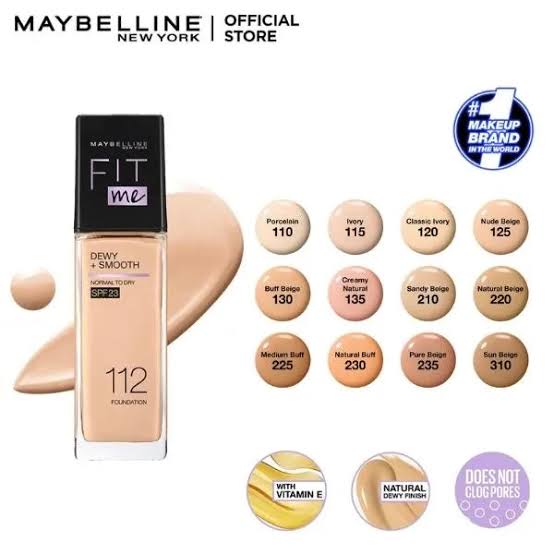 Maybelline - Fit Me Dewy + Smooth Liquid Foundation SPF 23 30ml