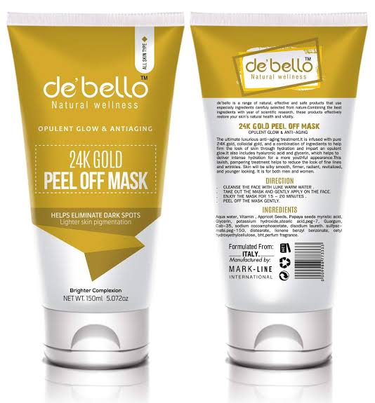 debello 24k Gold Peel Off Mask 150ml
