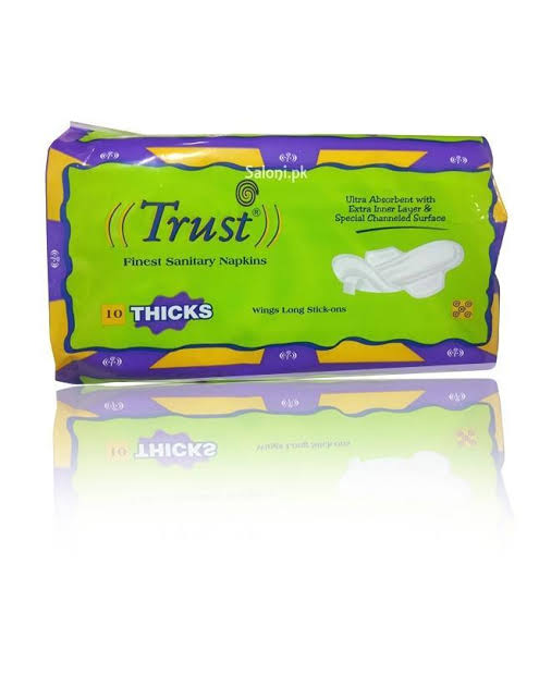 Trust Pads Finest Sanitary Napkins Wings Long Sticks-Ons 10 (Thicks)