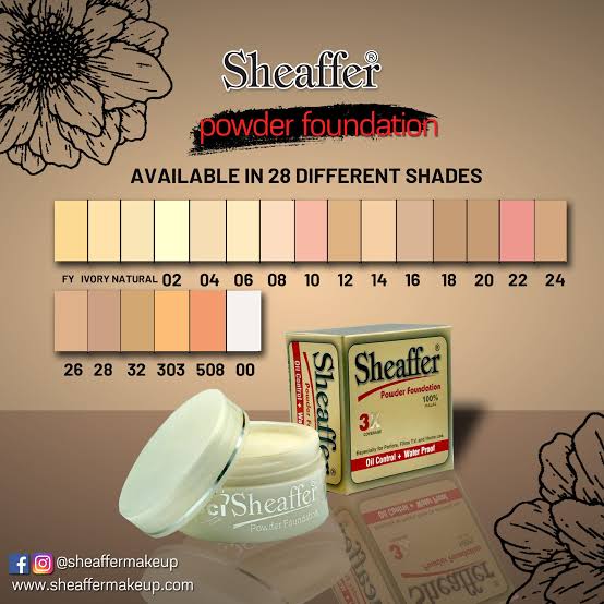Sheaffer powder foundation oil control + waterproof