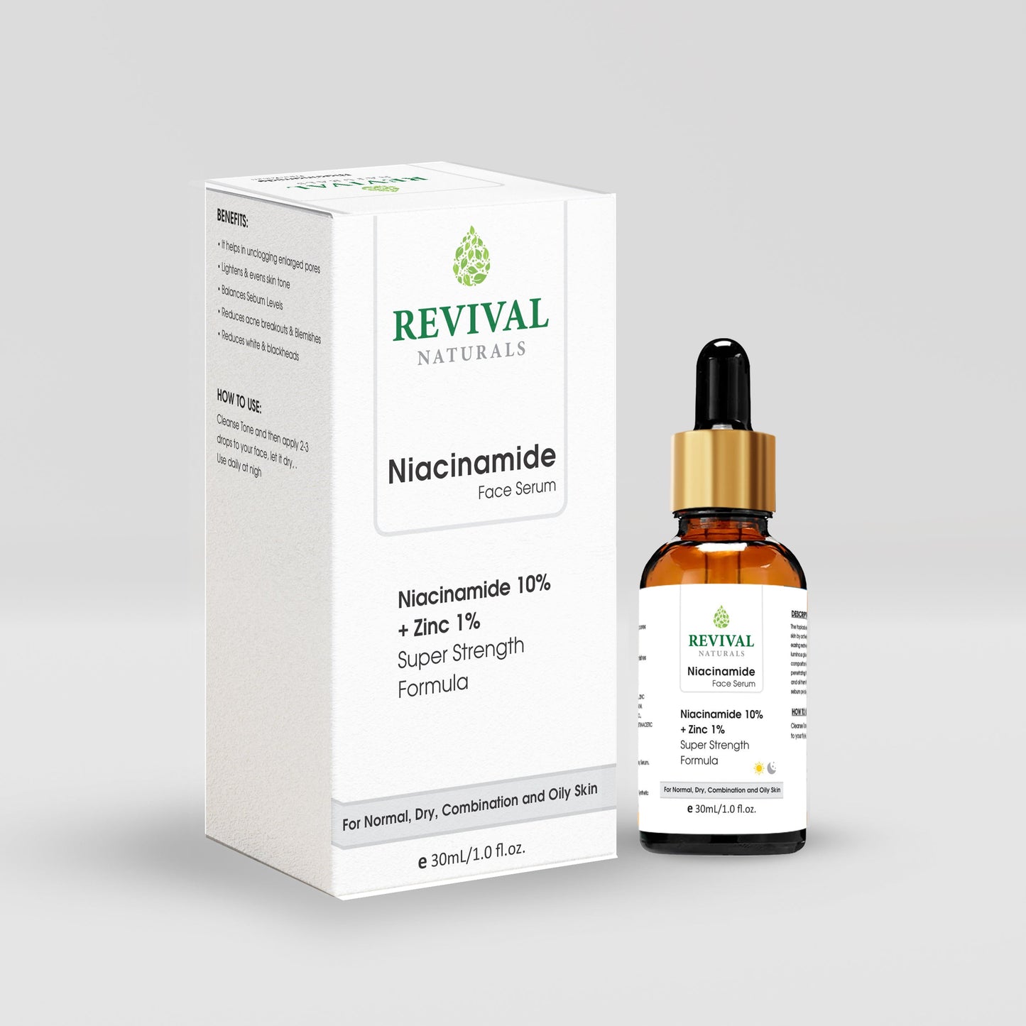 Revival Naturals Niacinamide10%+Zinc1% face serum 30ml