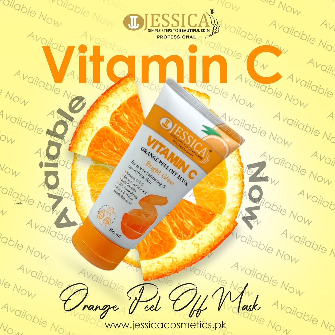 Jessica Vitamin C Peel OFF Mask 150ml Bright Glow