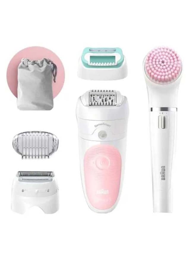 Braun beauty set SES 5875 BS legs,body & face Silk epil SensoSmart Cordless Wet & Dry epilation Beauty set with 5 extras with 1 year warranty