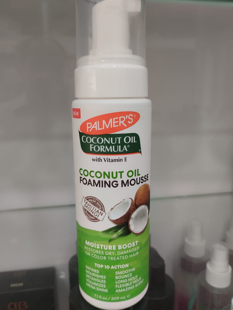 Palmers coconut oil Hair foaming Mousse made with Tahitian Monol for dry damages OR color treated hair 209ml