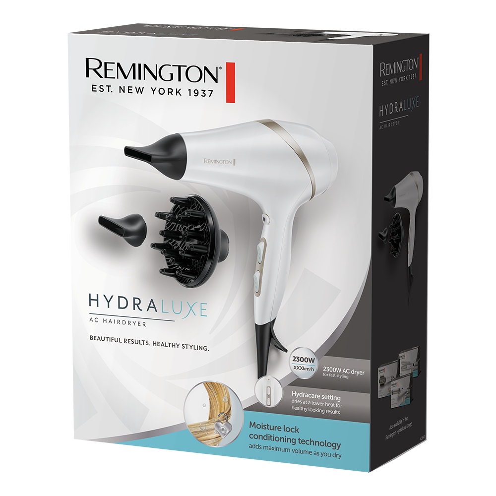 REMINGTON HYDRALUXE HAIR DRYER WITH MOISTURE AC8901 with 1 year warranty