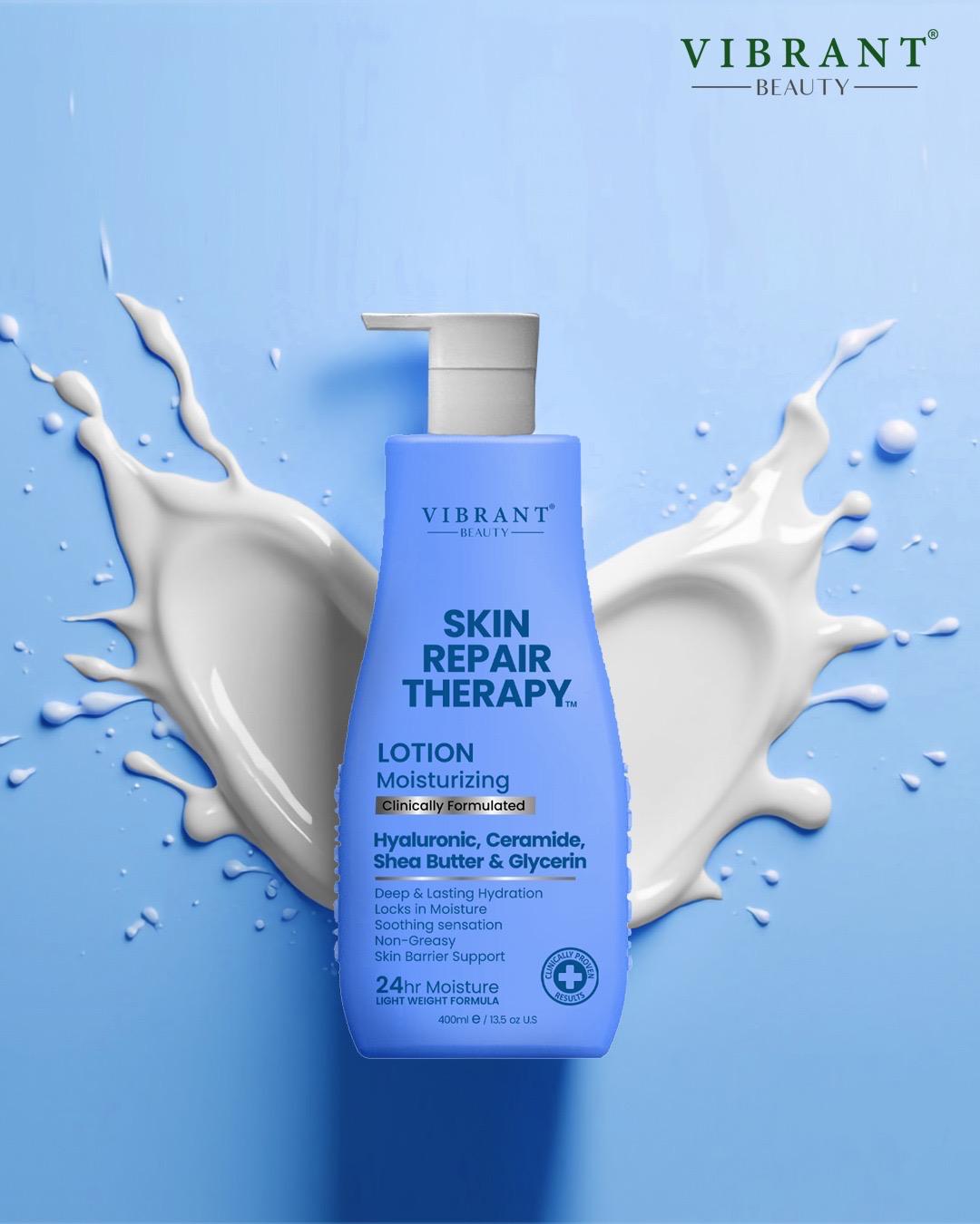 Vibrant moisturising lotion hyaluronic ceramide,shea butter, glycerin clinical tested