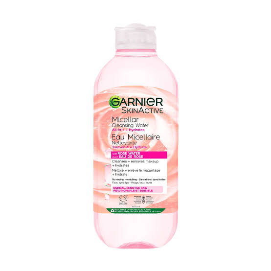 Garnier micellar water rose flavor dull sensitive skin 400ml medicated