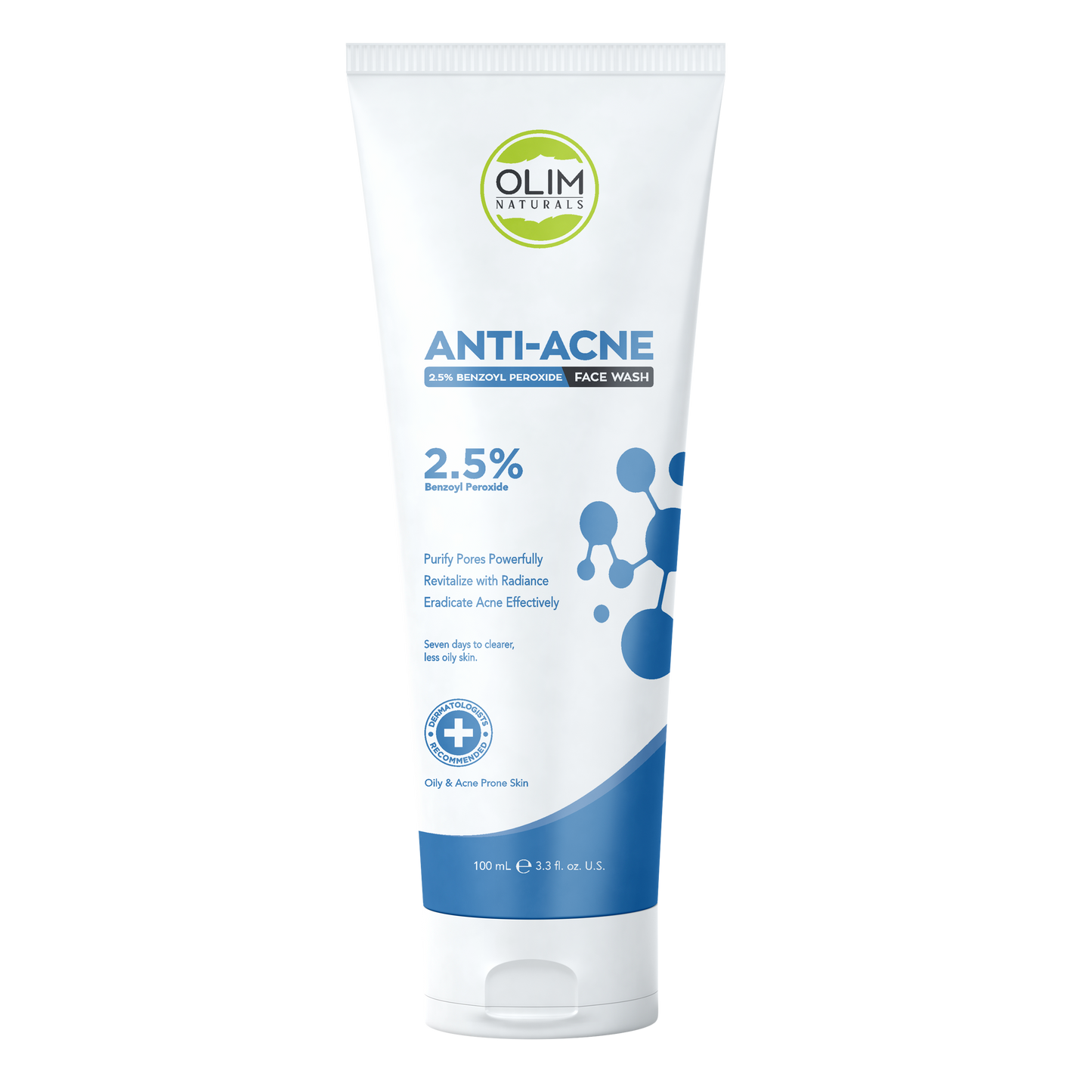 OLIM Anti Acne Benzoyl Peroxide 2.5% Facewash 100ml