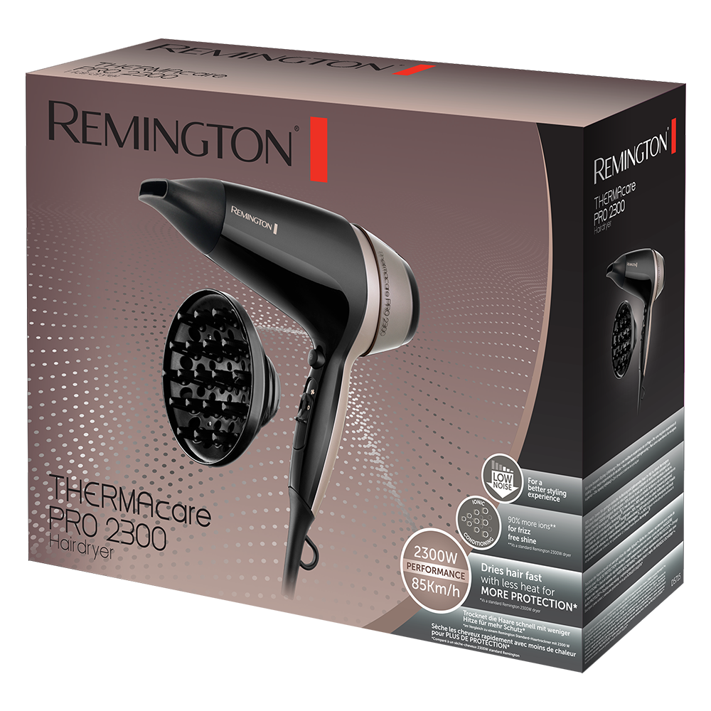 REMINGTON D5715 THERMACARE PRO 2300 HAIR DRYER with 1 year warranty