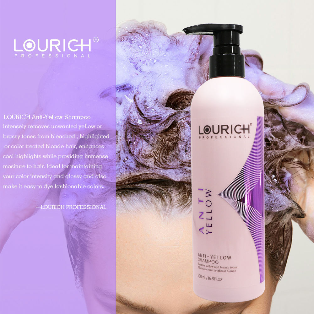 Lourich anti yellow Blue color material Shampoo 500ml
