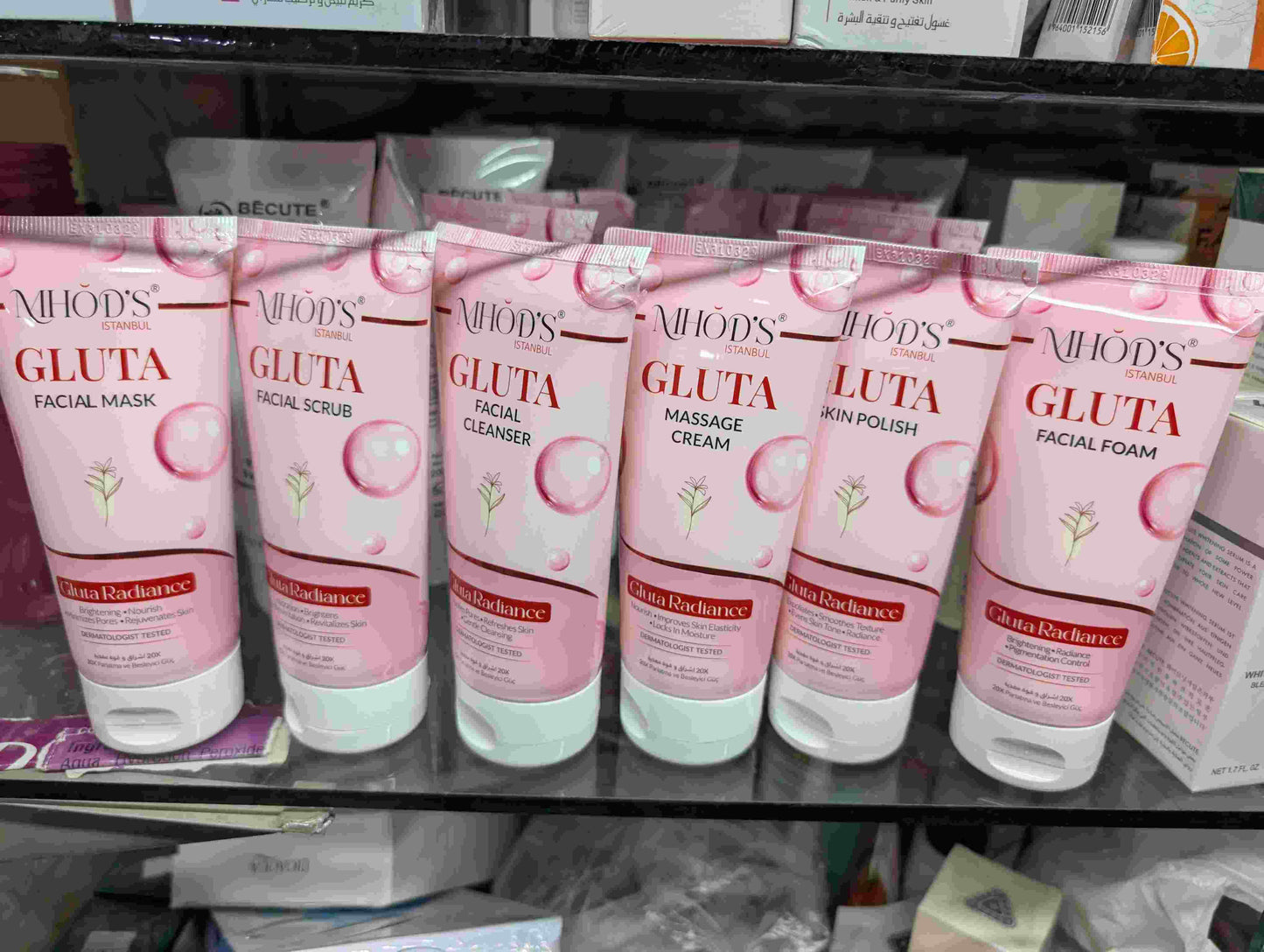 Mhods gluta complete whitening facial 6tubes 150ml each