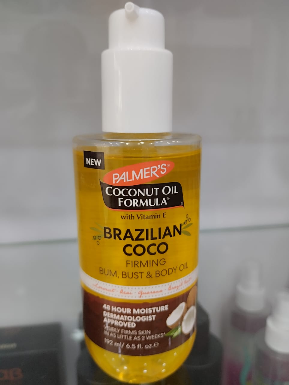 Palmers Brazilian Coco firming BUM,BUST,&BODY OIL with vitamin E medicated 192ml