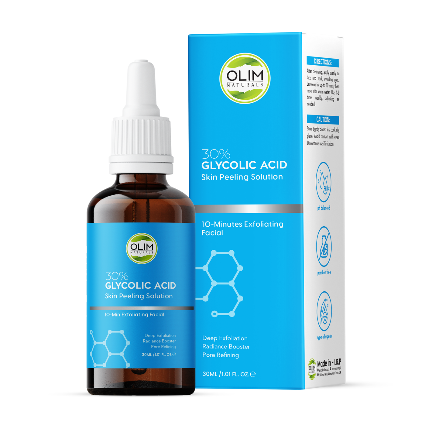 OLIM Glycolic Acid 30% Peeling Solution face serum 30ml