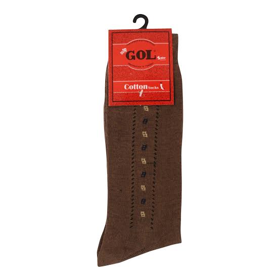 Gol socks Men Cotton Brown