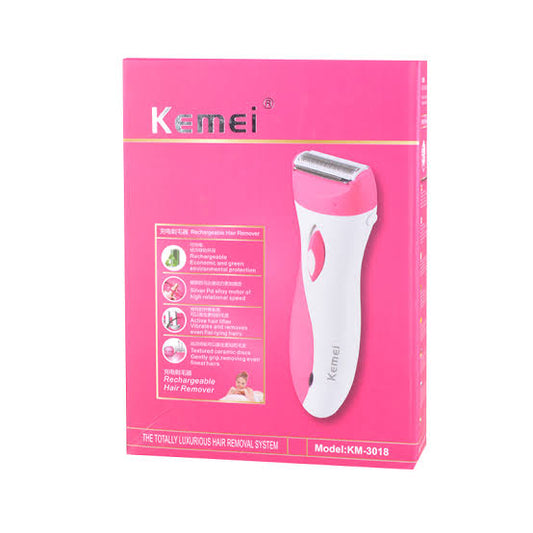 Kemei KM-3018 Electric Rechargeable Lady Shaver Hair Remover Epilator Painless Shaving