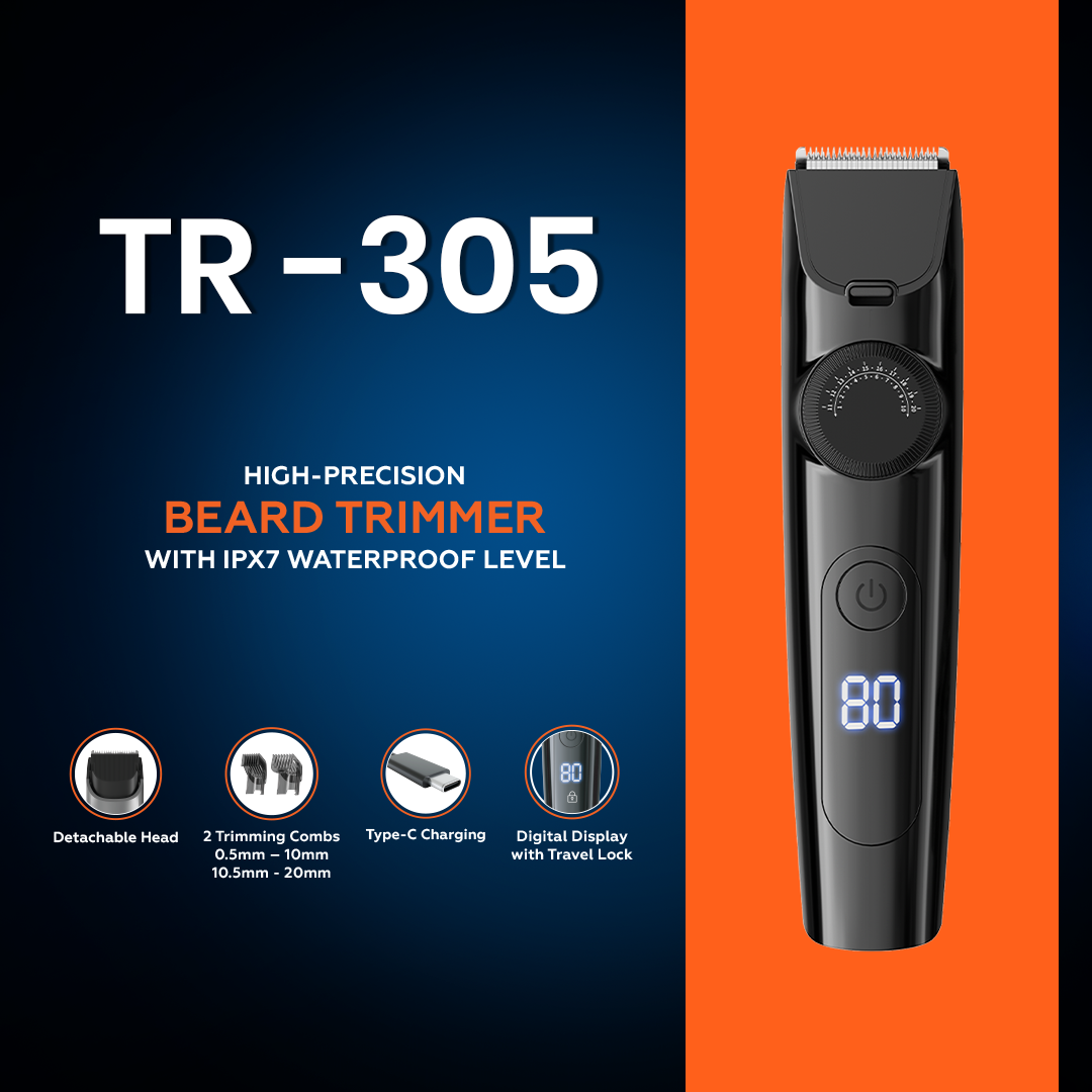 Tune Classic Waterproof Level Hair IPX7 Trimmer - TR305