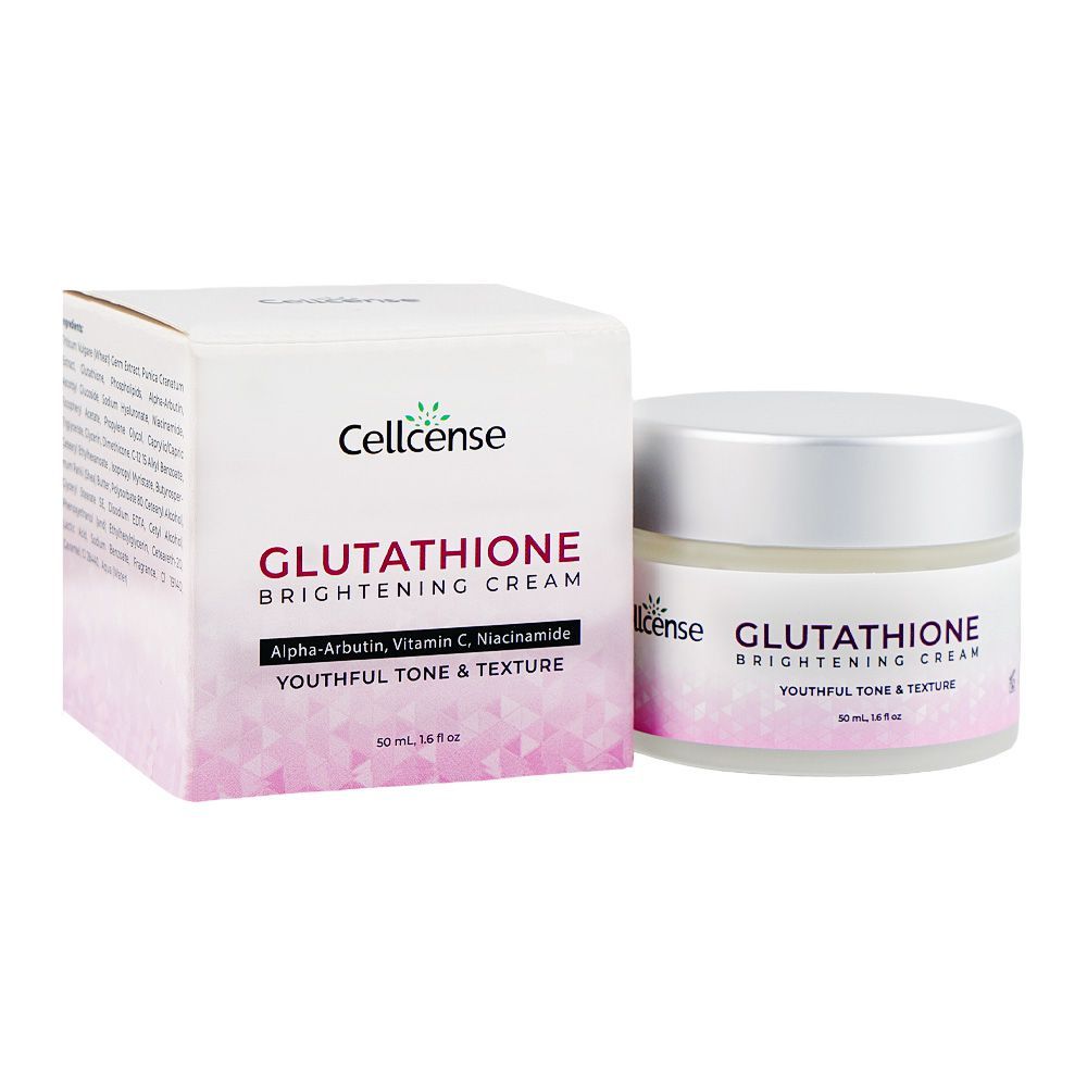 Cellcense Glutathione Brightening Cream, Vitamin C, Niacinamide, For All Types Of Skin, 50ml
