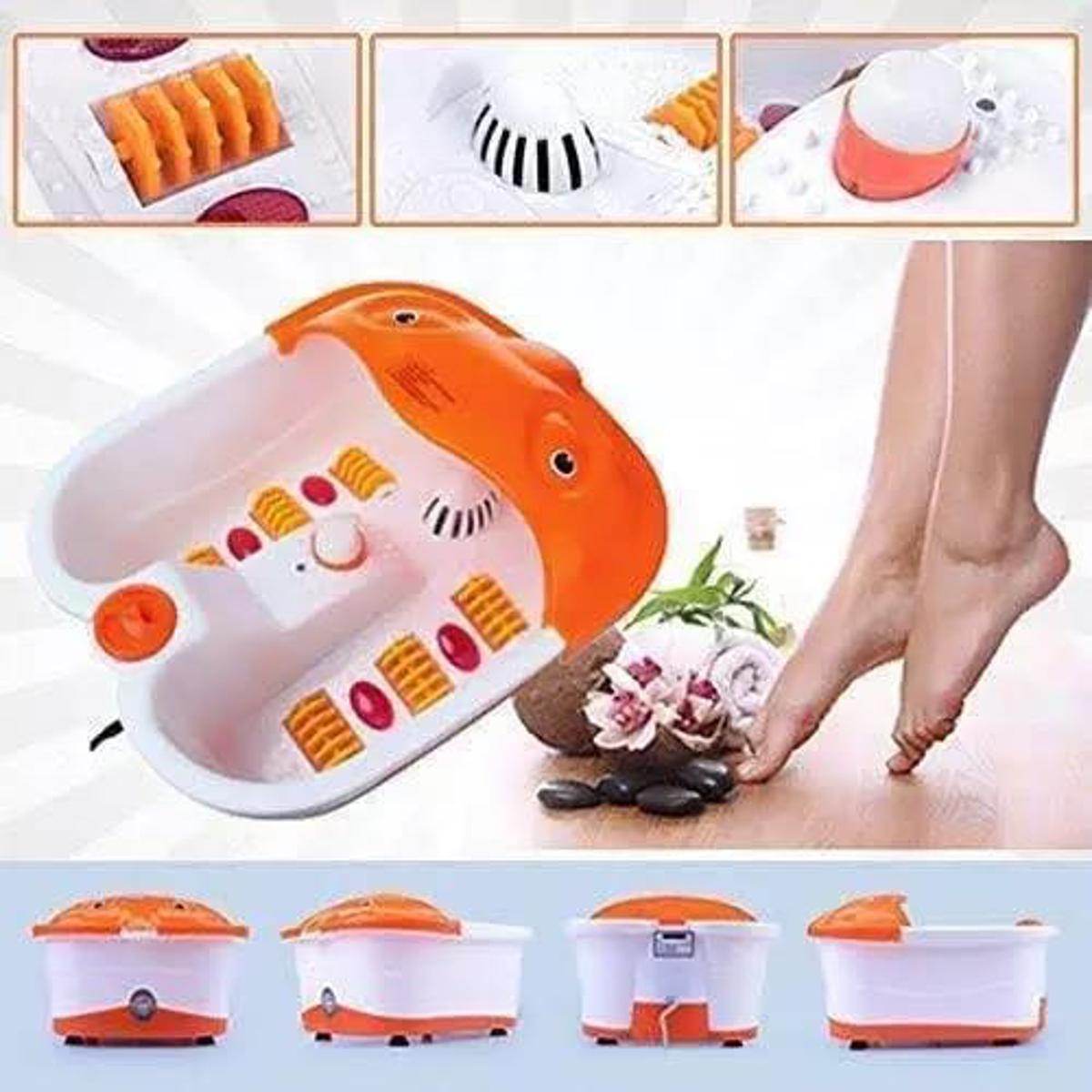 Foot Bath Massager Electric Pedicure Tub with Magnetotherapy Roller Massage Infrared Rays Bubble Massage Automatic Heating