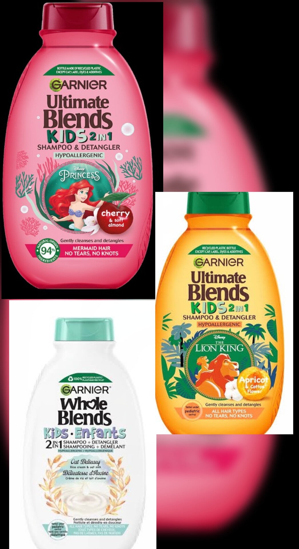 Garnier ultimate blends kids 2in1 detangler& Shampoo 250ml