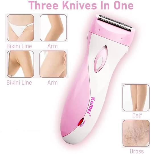 Kemei KM-3018 Electric Rechargeable Lady Shaver Hair Remover Epilator Painless Shaving