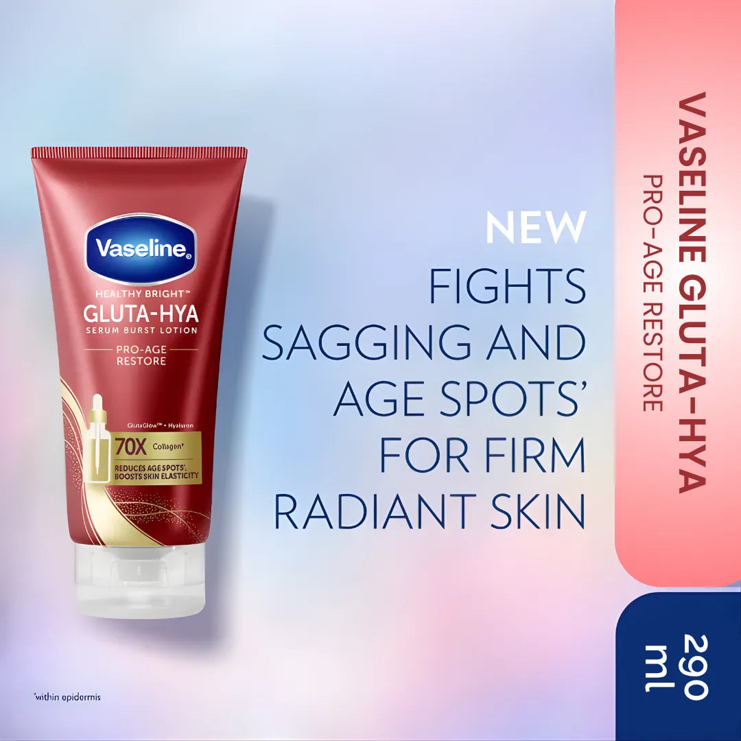 Vaseline Gluta Hya Serum Burst Lotion Pro-Age Restore - 290ml