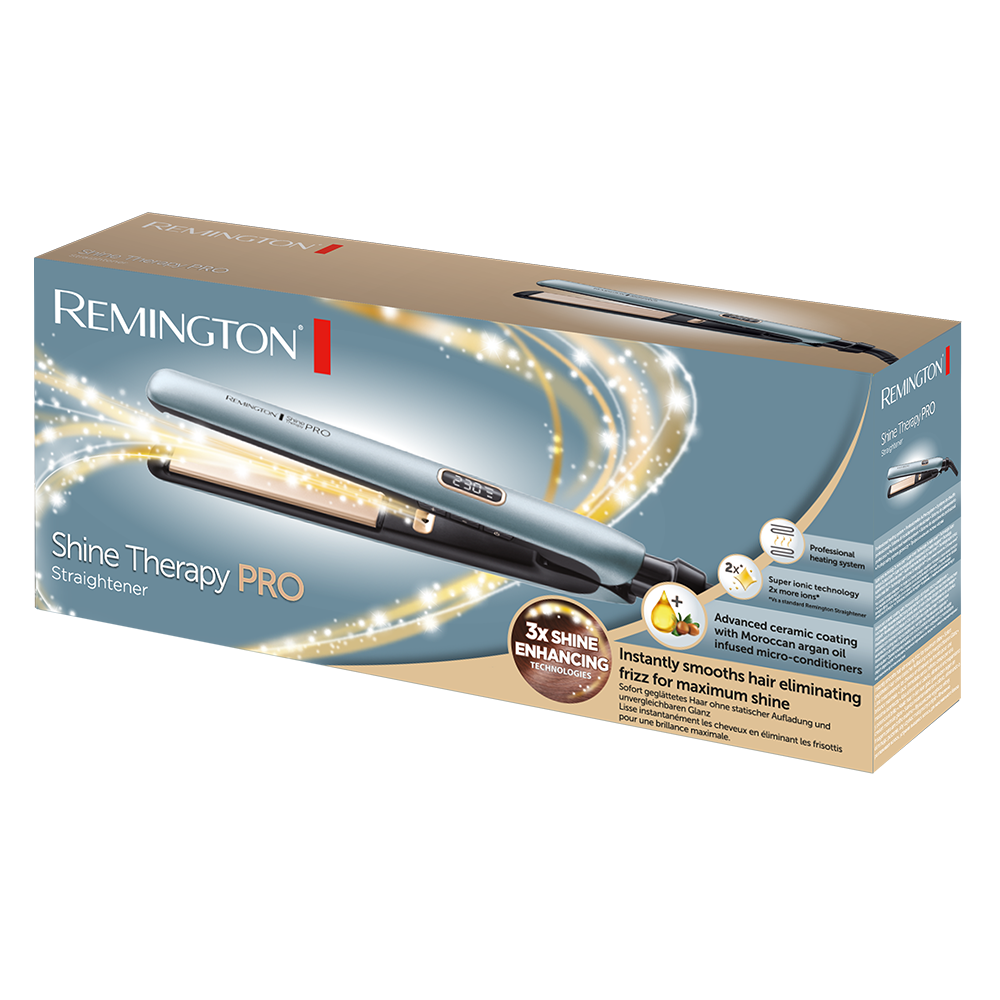REMINGTON SHINE THERAPY PRO S9300 HAIR STRAIGHTENER with 1 year warranty