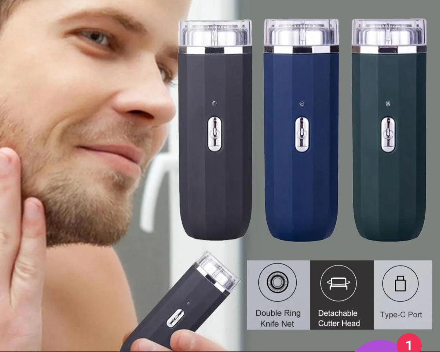 BoXiLi BXL-822 Portable Mini Beard Shaver