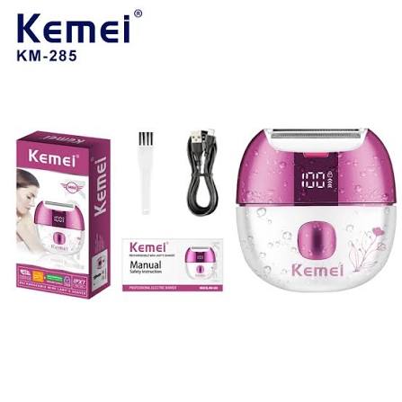 Kemei KM-285 400mAh Mini Lady Shavers Ipx7 Full Body Waterproof Ladies Shaver