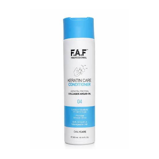FAF Professional Keratin Care Conditioner 300ml – With Keratin, Collagen & Argan Oil for Smooth, Shiny Hair