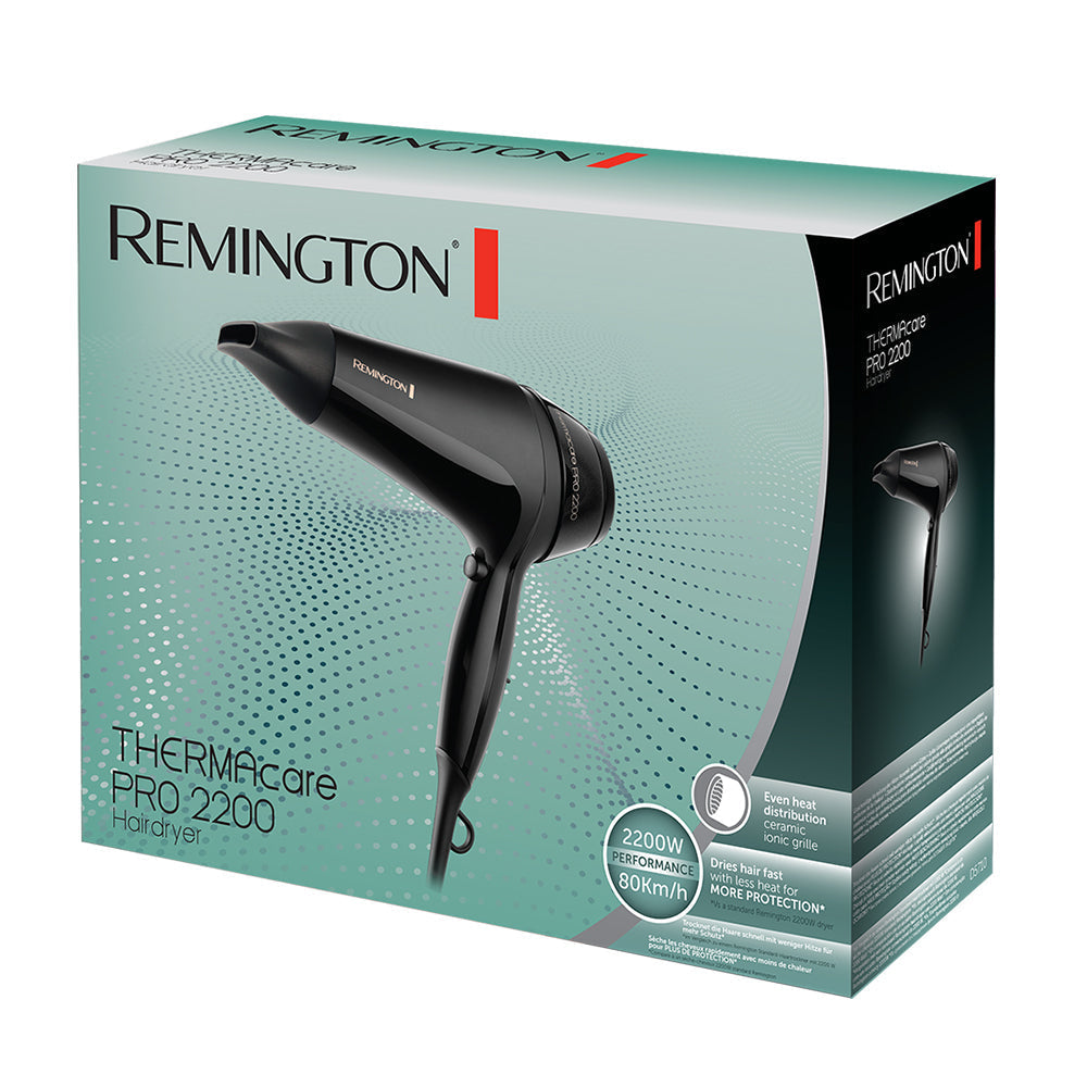 REMINGTON D5710 THERMACARE PRO 2200 HAIR DRYER with 1 year warranty