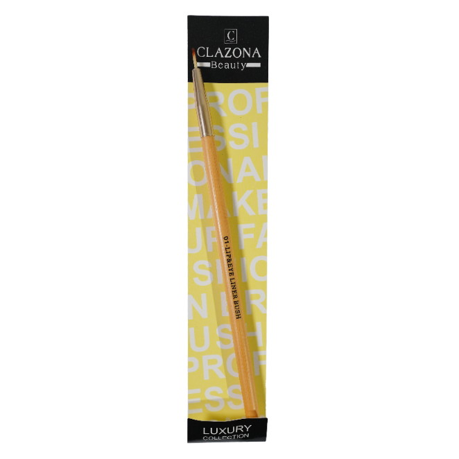 Clazona Lip & EyeLiner Brush #01 (Firm, fine-tipped for accuracy)