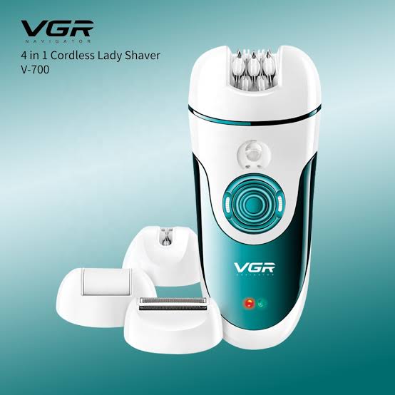 VGR V-700 4-In-1 Rechargeable Electric Female Razor Epilator Scraping Female Bikini Body Hair Removal Machine Epilator
