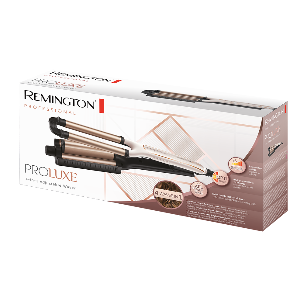 Remington PROluxe 4-In-1 Adjustable Waver, CI91AW with 1 Year Warranty