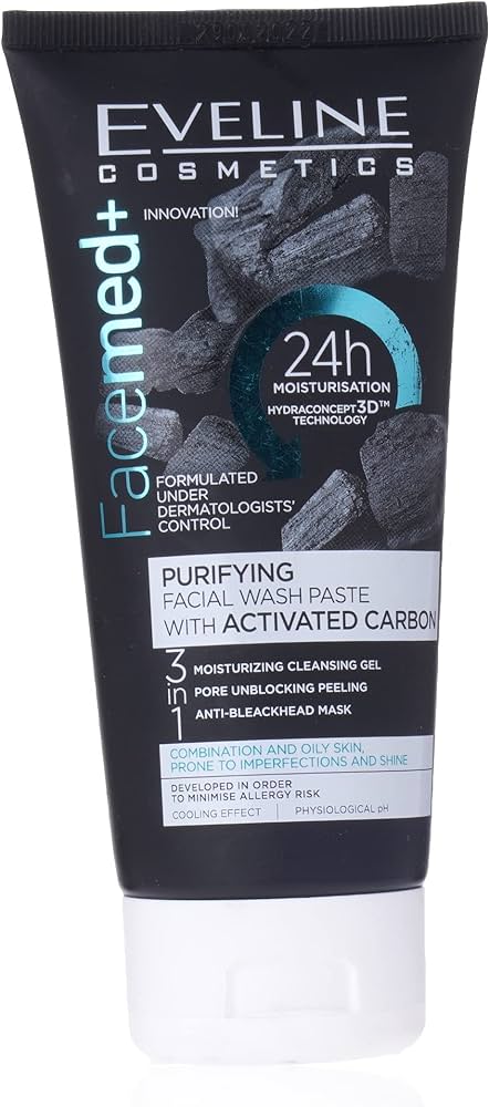 Eveline 3in1 Activated Carbon Face Wash 150ml