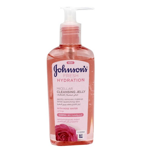 JOHNSONS Face Wash MICELLAR CLEANSING JELLY HYDRATION WITH ROSE WATER 200ml